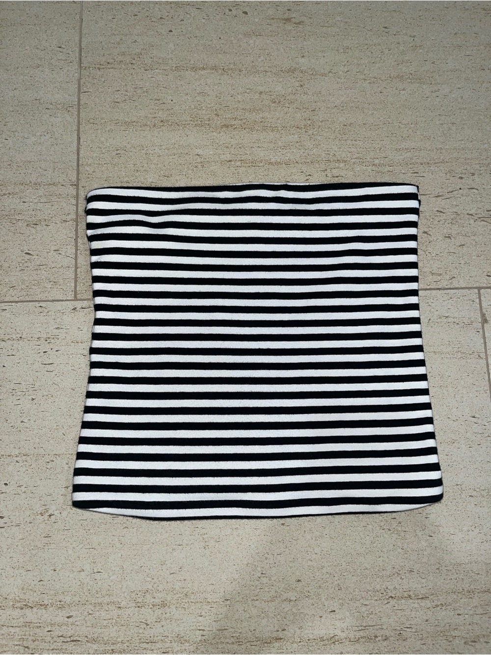 GAP Black and White Striped Tube Top XXS